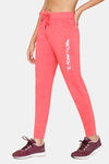 Rosaline Easy Movement Cotton Track Pants - Rose Of Sharon — thumbnail 1
